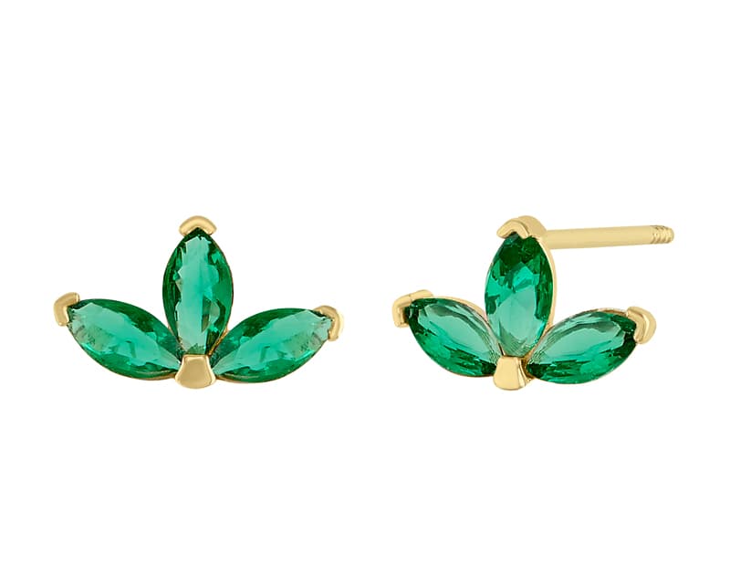 Triple marquise flor esmeralda