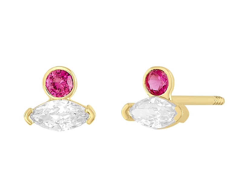 Marquise y redondo / Marquise and round - Vaciado / Casting - Pulido / High Polish - Circonia / Zirconia - Rectos Circonia (Rectos/Biselados) / Cubic Zirconia (Bezel/Round)
