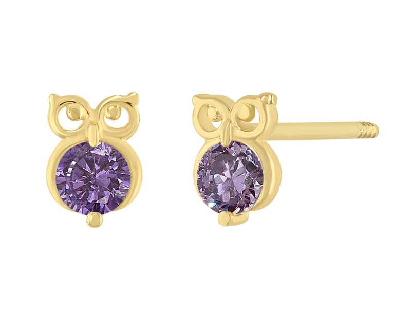 Búho chico amatista / Small owl amethyst - Vaciado / Casting - Pulido / High Polish - Circonia / Zirconia - Animales / Animals
