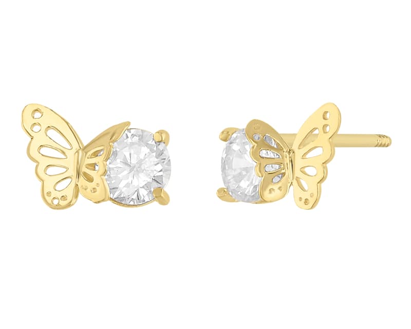 Mariposa abraza cz / Butterfly hugs cz - Vaciado / Casting - Pulido / High Polish - Circonia / Zirconia - Animales / Animals