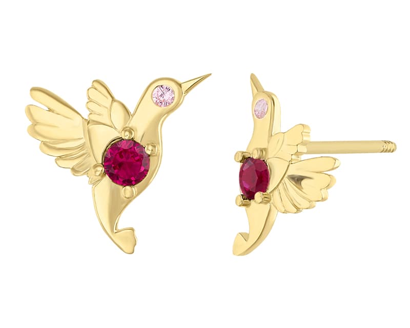 Colibrí ruby / Hummingbird ruby - Vaciado / Casting - Pulido / High Polish - Circonia / Zirconia - Animales / Animals
