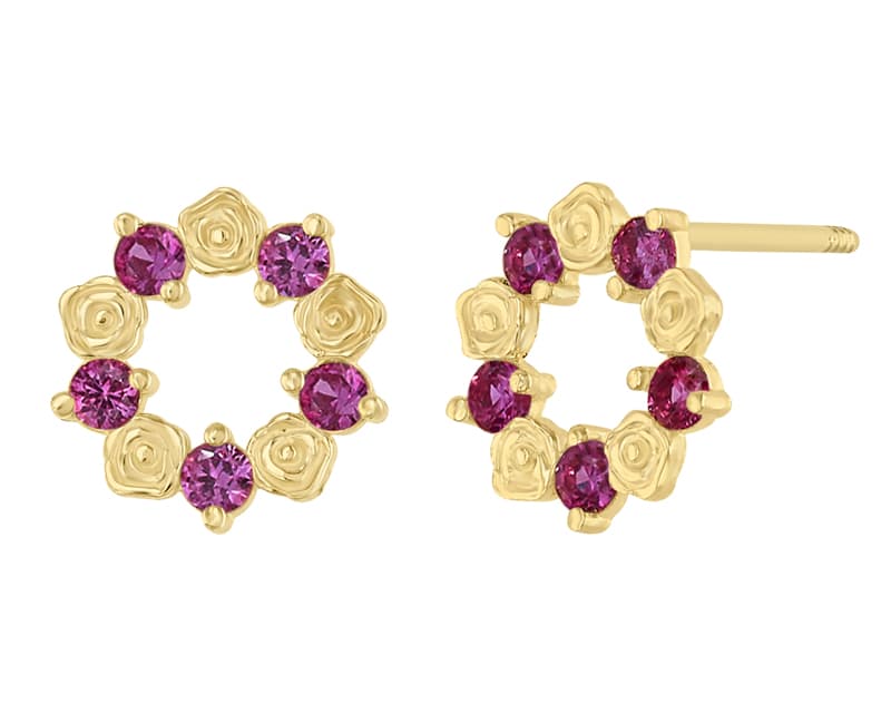 Círculo con detalle de rosas ruby