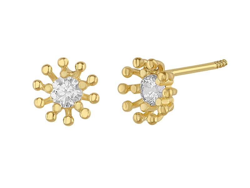 Diente de león / Dandelion flower - Vaciado / Casting - Pulido / High Polish - Circonia / Zirconia - Flores / Flowers