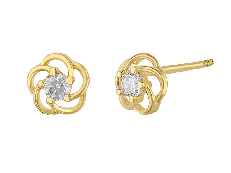 Flor círculos chica / Flower circles small - Vaciado / Casting - Pulido / High Polish - Circonia / Zirconia - Flores / Flowers