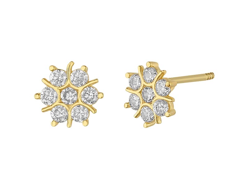 Flor espinas / Thorns flower - Vaciado / Casting - Pulido / High Polish - Circonia / Zirconia - Flores / Flowers