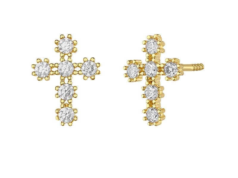 Cruz bolitas / Cross balls - Vaciado / Casting - Pulido / High Polish - Circonia / Zirconia - Religiosos / Religious