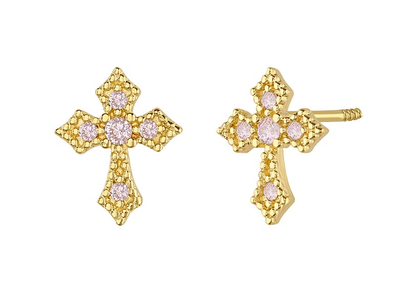 Cruz con detalle rosa