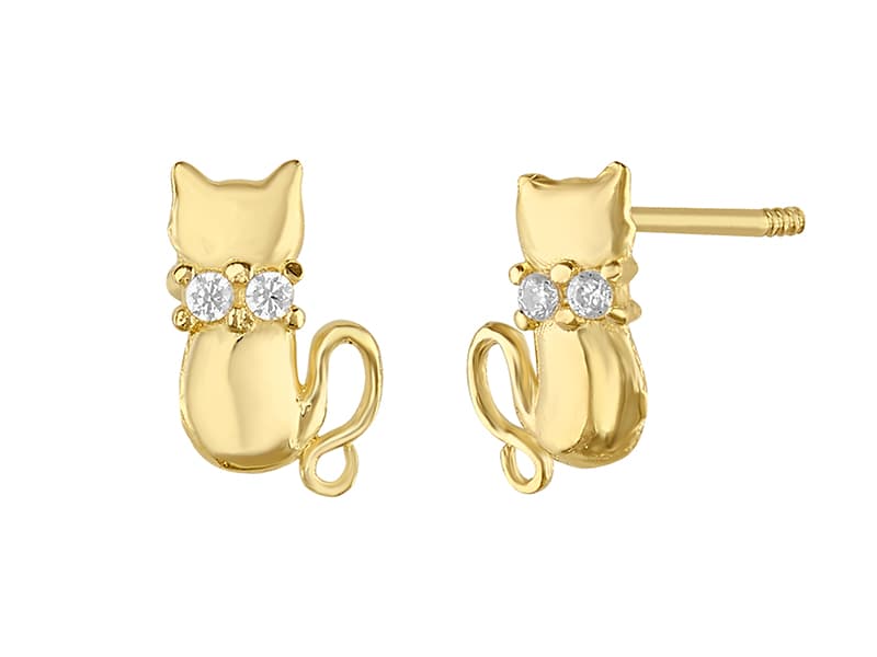 Gato RL_018-M006 / Pretty cat - Vaciado / Casting - Pulido / High Polish - Circonia / Zirconia - Animales / Animals