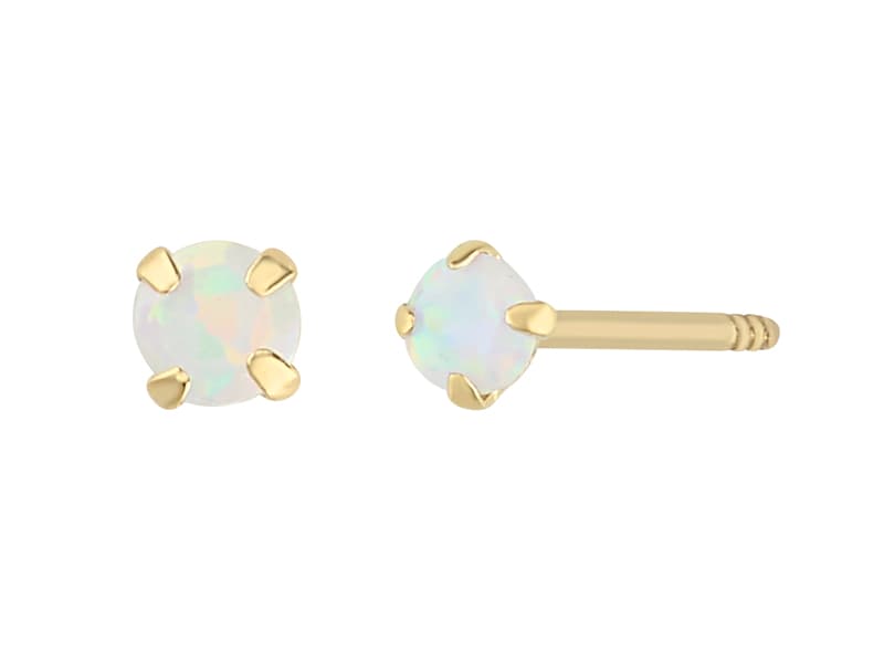 Recto 2mm palo blanco / white opal 2mm - Troquelado / Stamping - Pulido / High Polish - Opalo / Opal - Rectos Circonia (Rectos/Biselados) / Cubic Zirconia (Bezel/Round)