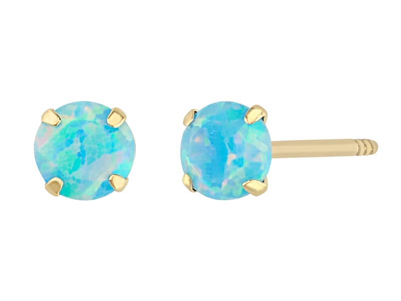Recto 3mm ópalo azul / Blue opal 3mm - Troquelado / Stamping - Pulido / High Polish - Opalo / Opal - Rectos Circonia (Rectos/Biselados) / Cubic Zirconia (Bezel/Round)