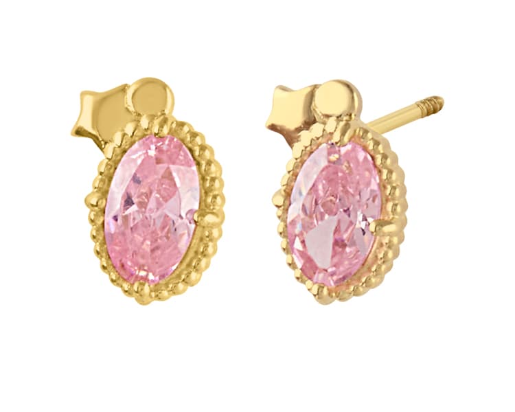 Oval bisel bolitas con detalle