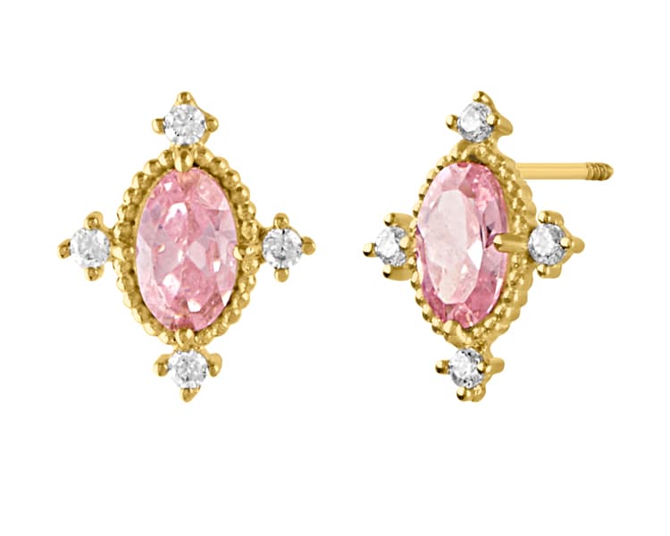 Oval bisel bolitas con 4 puntos / Oval bezel with balls and 4 points - Vaciado / Casting - Pulido / High Polish - Circonia / Zirconia - Rectos Circonia (Rectos/Biselados) / Cubic Zirconia (Bezel/Round)