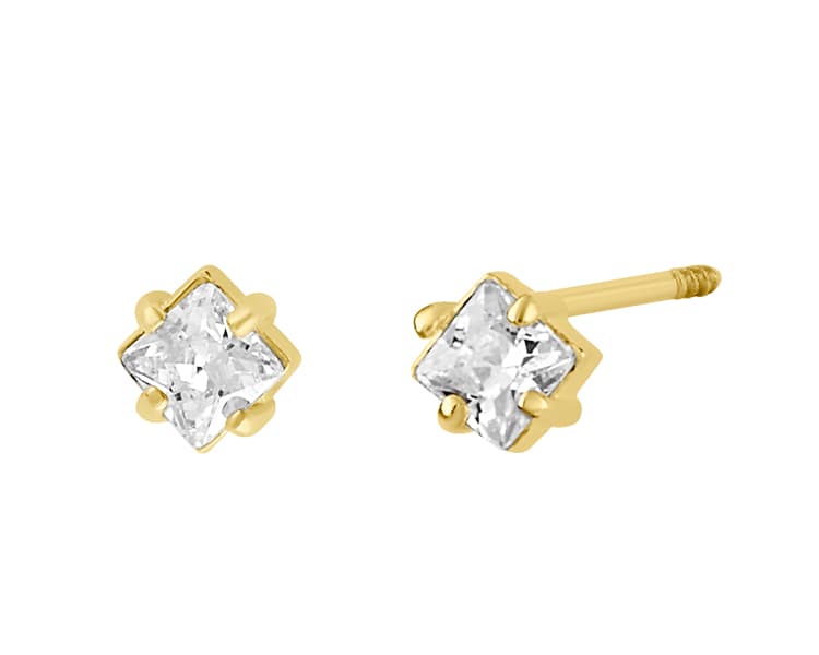Recto cuadrado 2.3 mm cz blanco