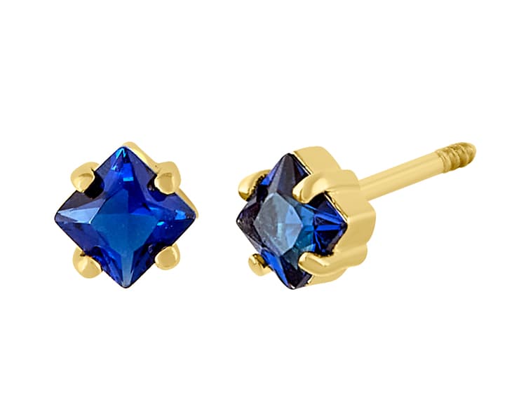 Recto cuadrado 2.3 mm cz azul