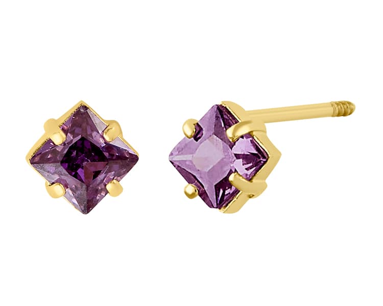 Recto cuadrado 3 mm cz morada