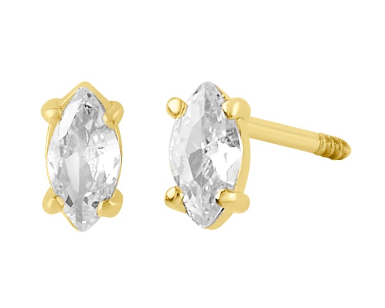 Recto marquise 4x2mm cz blanco