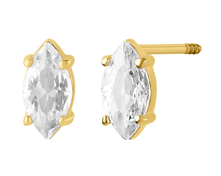 Recto marquise 5x2.5mm cz blanco / Straight marquise 5x2.5mm white cz - Vaciado / Casting - Pulido / High Polish - Circonia / Zirconia - Rectos Circonia (Rectos/Biselados) / Cubic Zirconia (Bezel/Round)