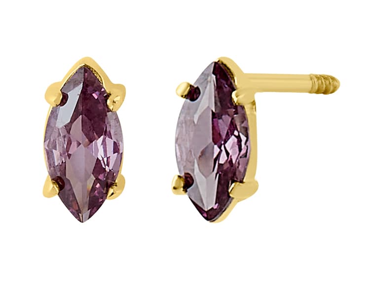 Recto marquise 5x2.5mm cz morado / Straight marquise 5x2.5mm purple cz - Vaciado / Casting - Pulido / High Polish - Circonia / Zirconia - Rectos Circonia (Rectos/Biselados) / Cubic Zirconia (Bezel/Round)