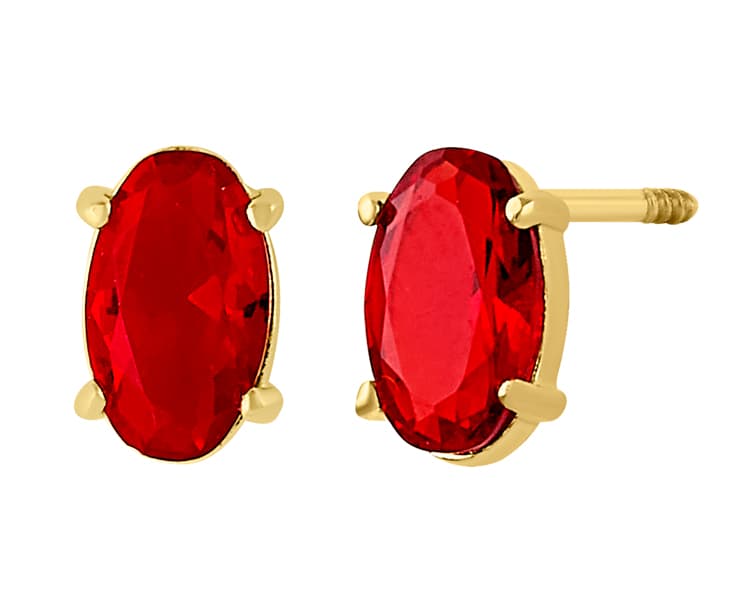 Recto oval 5x3mm cz ruby