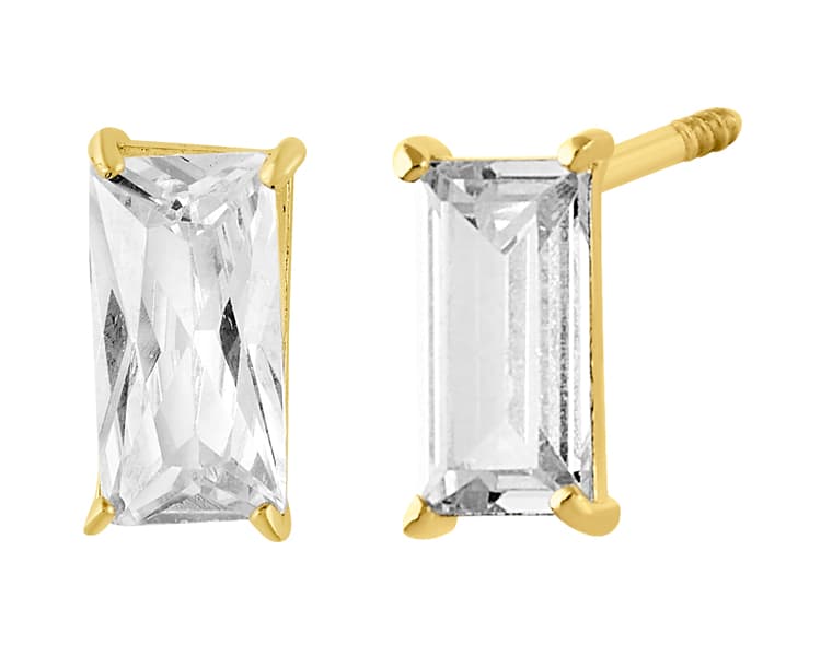 Recto baguette 8x4mm cz blanco