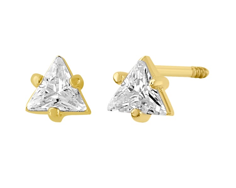 Recto Triángulo 2.5mm cz blanco