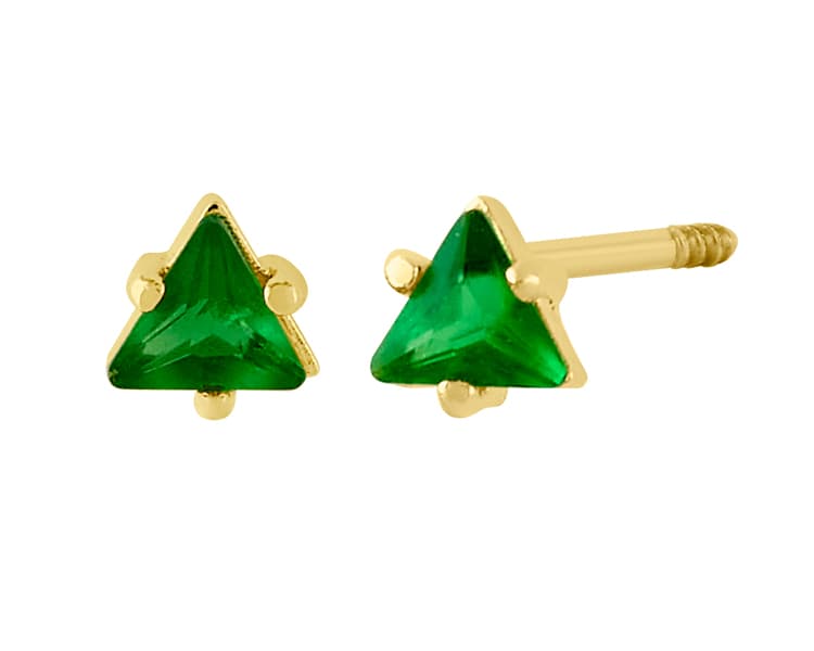 Recto Triángulo 2.5mm cz / Straight triangle 2.5mm cz - Vaciado / Casting - Pulido / High Polish - Circonia / Zirconia - Rectos Circonia (Rectos/Biselados) / Cubic Zirconia (Bezel/Round)