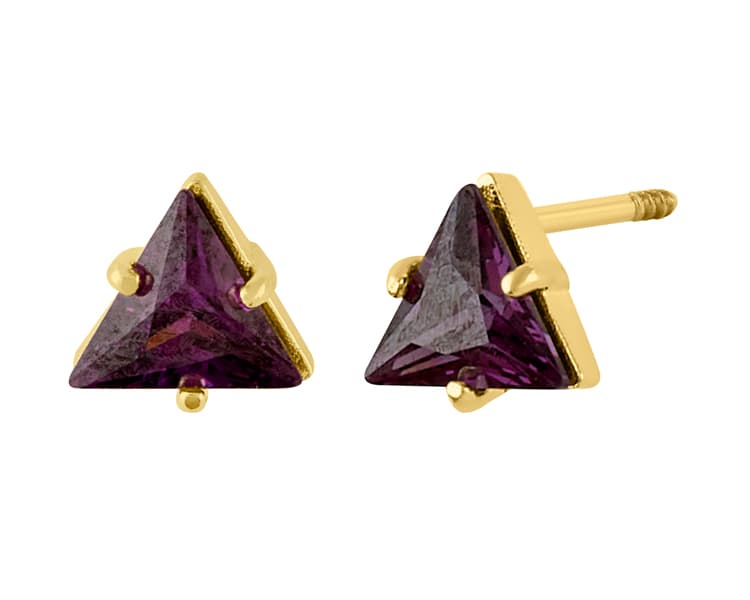 Recto Triángulo 4mm cz / Straight triangle 4mm cz - Vaciado / Casting - Pulido / High Polish - Circonia / Zirconia - Rectos Circonia (Rectos/Biselados) / Cubic Zirconia (Bezel/Round)