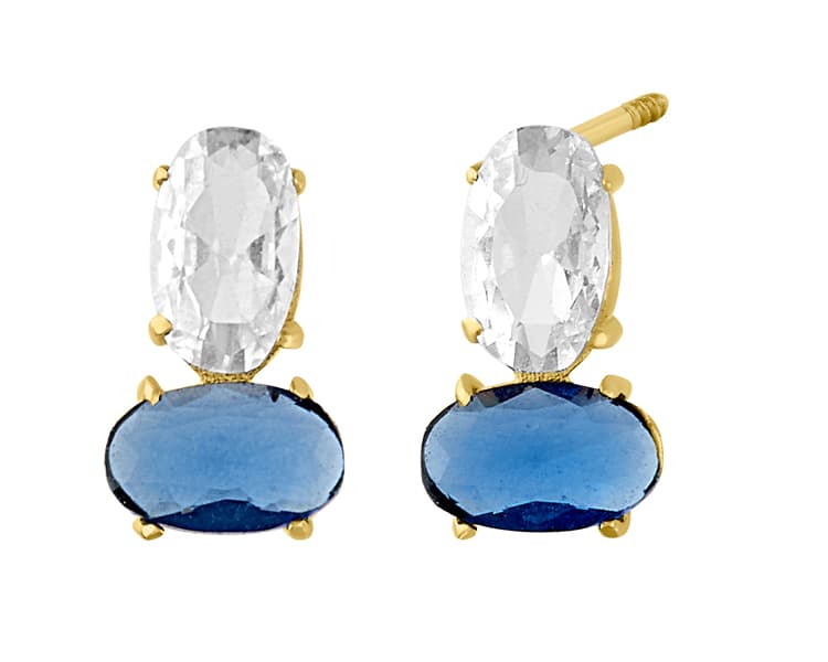 Doble oval entrelazado / Double intertwined oval - Vaciado / Casting - Pulido / High Polish - Circonia / Zirconia - Rectos Circonia (Rectos/Biselados) / Cubic Zirconia (Bezel/Round)