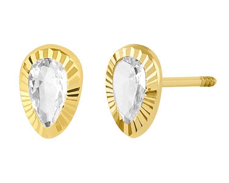 Bisel Pera 5x3mm blanco diamantado