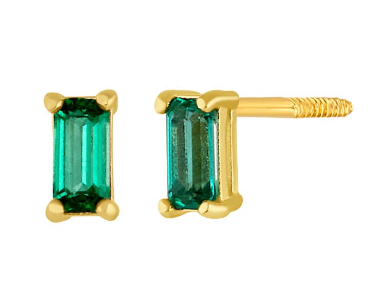Solitario EM 4x2 Esmeralda LG / Solitaire EM 4x2 Emerald LG - Vaciado / Casting - Pulido / High Polish - Esmeralda / Esmerald - Rectos (Rectos/Biselados) / Cubic (Bezel/Round)