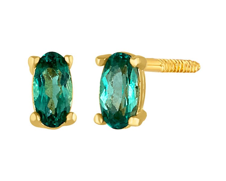 Solitario OV 4x2 Esmeralda LG / Solitaire OV 4x2 Emerald LG - Vaciado / Casting - Pulido / High Polish - Esmeralda / Esmerald - Rectos (Rectos/Biselados) / Cubic (Bezel/Round)