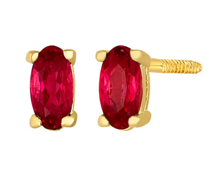 Solitario OV 5x3 Ruby LG / Solitaire OV 5x3 Ruby LG - Vaciado / Casting - Pulido / High Polish - Ruby / Ruby - Rectos (Rectos/Biselados) / Cubic (Bezel/Round)