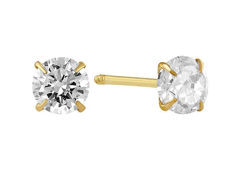 Recto 3mm / Cubic Zirconia 3mm - Troquelado / Stamping - Pulido / High Polish - Circonia / Zirconia  - Rectos Circonia (Rectos/Biselados) / Cubic Zirconia (Bezel/Round)