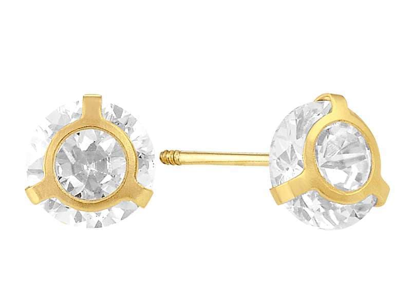 Recto Círculo 6mm / Cubic Zirconia Circle 6mm - Troquelado / Stamping - Pulido / High Polish - Circonia / Zirconia  - Rectos Circonia (Rectos/Biselados) / Cubic Zirconia (Bezel/Round)