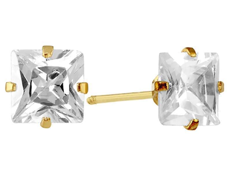 Recto Cuadrado 5X5 mm / Cubic Zirconia Square 5X5mm - Troquelado / Stamping - Pulido / High Polish - Circonia / Zirconia  - Rectos Circonia (Rectos/Biselados) / Cubic Zirconia (Bezel/Round)