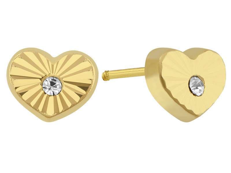 Corazón Basic Diamantado con Piedra Al Centro