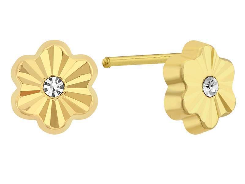 Flor Basic Diamantada con Piedra Al Centro