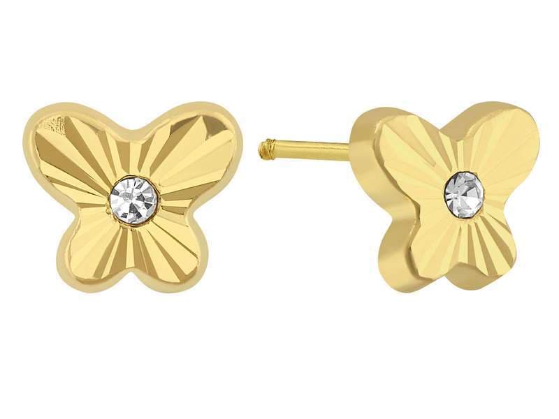 Mariposa Basic Diamantada con Piedra Al Centro