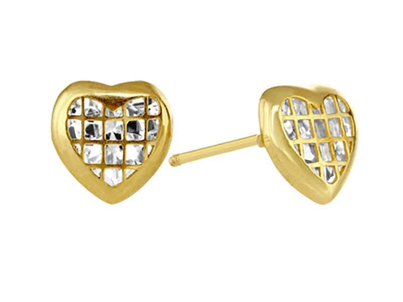 Corazón Cuadrícula 6X6mm / Heart Grid 6X6mm - Láser / Laser - Pulido / High Polish - Circonia / Zirconia  - Rectos Circonia (Rectos/Biselados) / Cubic Zirconia (Bezel/Round)