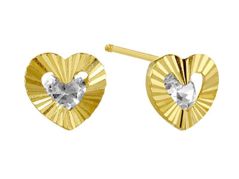 contorno Corazón / Heart Outline - Vaciado / Casting - Diamantado / Diamond Cut - Circonia / Zirconia  - Corazones / Hearts