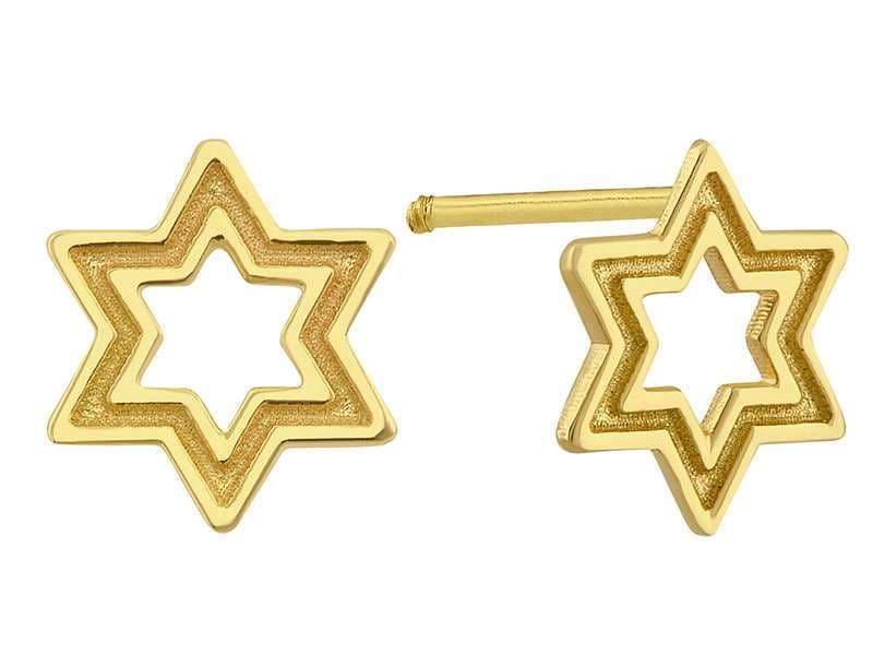 Estrella de David / Star of David - Vaciado / Casting - Pulido / High Polish - Circonia / Zirconia  - Religiosos / Religious