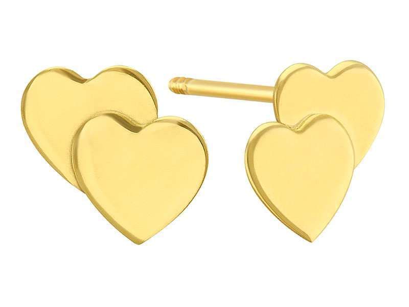 Dos Corazónes Pulidos / Polish Hearts - Láser / Laser - Pulido / High Polish - N/A - Corazones / Hearts