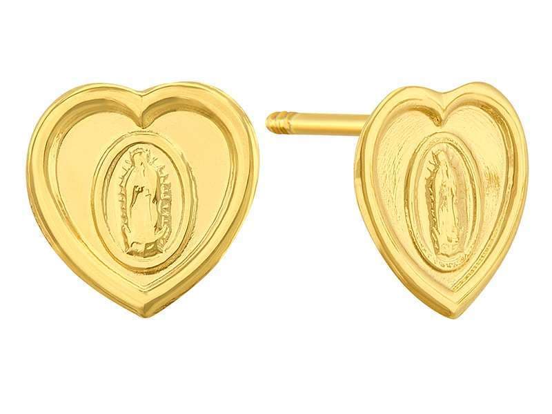 Virgen Corazón Chico Pulido / Small Heart Virgen Polish - Troquelado / Stamping - Pulido / High Polish - N/A - Religiosos / Religious