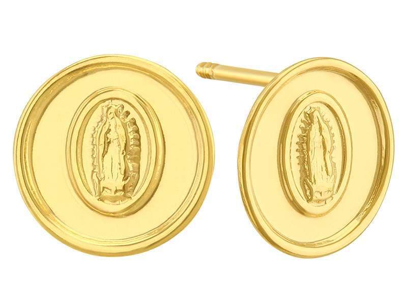 Virgen Círculo Grande Pulido / Circle Virgen Polish - Troquelado / Stamping - Pulido / High Polish - N/A - Religiosos / Religious