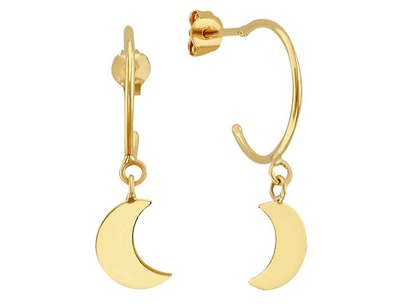 Media Arracada Con Luna / Half Hoop With Half Moon - Lser / Laser - Pulido / High Polish - N/A / N/A - Otros / Others