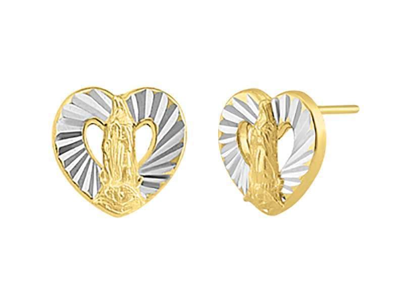 Virgen En Corazón Diamantado / Virgen In White Diamond Cut Heart - Troquelado / Stamping - Diamantado / Diamond Cut - N/A - Religiosos / Religious
