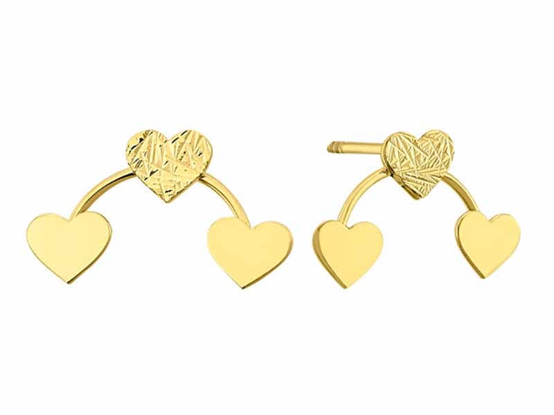 Tres corazones en linea / Three hearts - Lser / Laser - Diamantado / Diamond Cut - Circonia / Zirconia - Corazones / Hearts