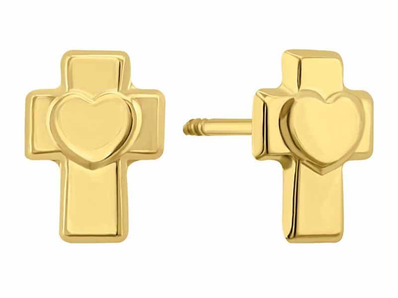 Cruz corazon al centro / Cross heart center - Troquelado / Stamping - Pulido / High Polish - N/A / N/A - Religiosos / Religious