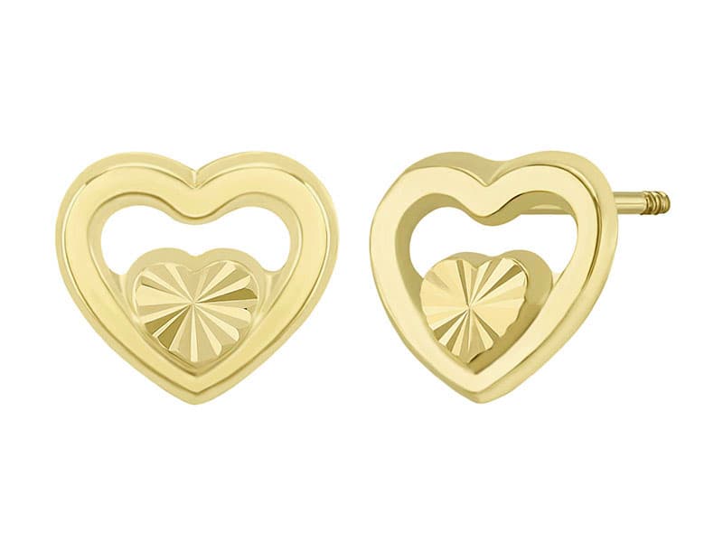 Corazon centro doble figura / Center heart double shape - Troquelado / Stamping - Diamantado / Diamond Cut - N/A / N/A - Corazones / Hearts