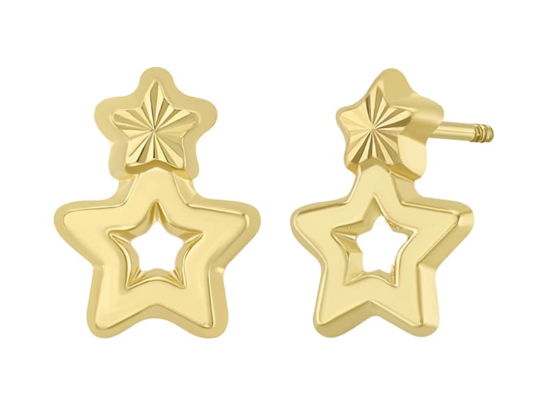 Estrella abajo doble figura / Bottom star double shape - Troquelado / Stamping - Diamantado / Diamond Cut - N/A / N/A - Otros / Others